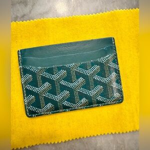 Goyard Saint-Sulpice card wallet, Green